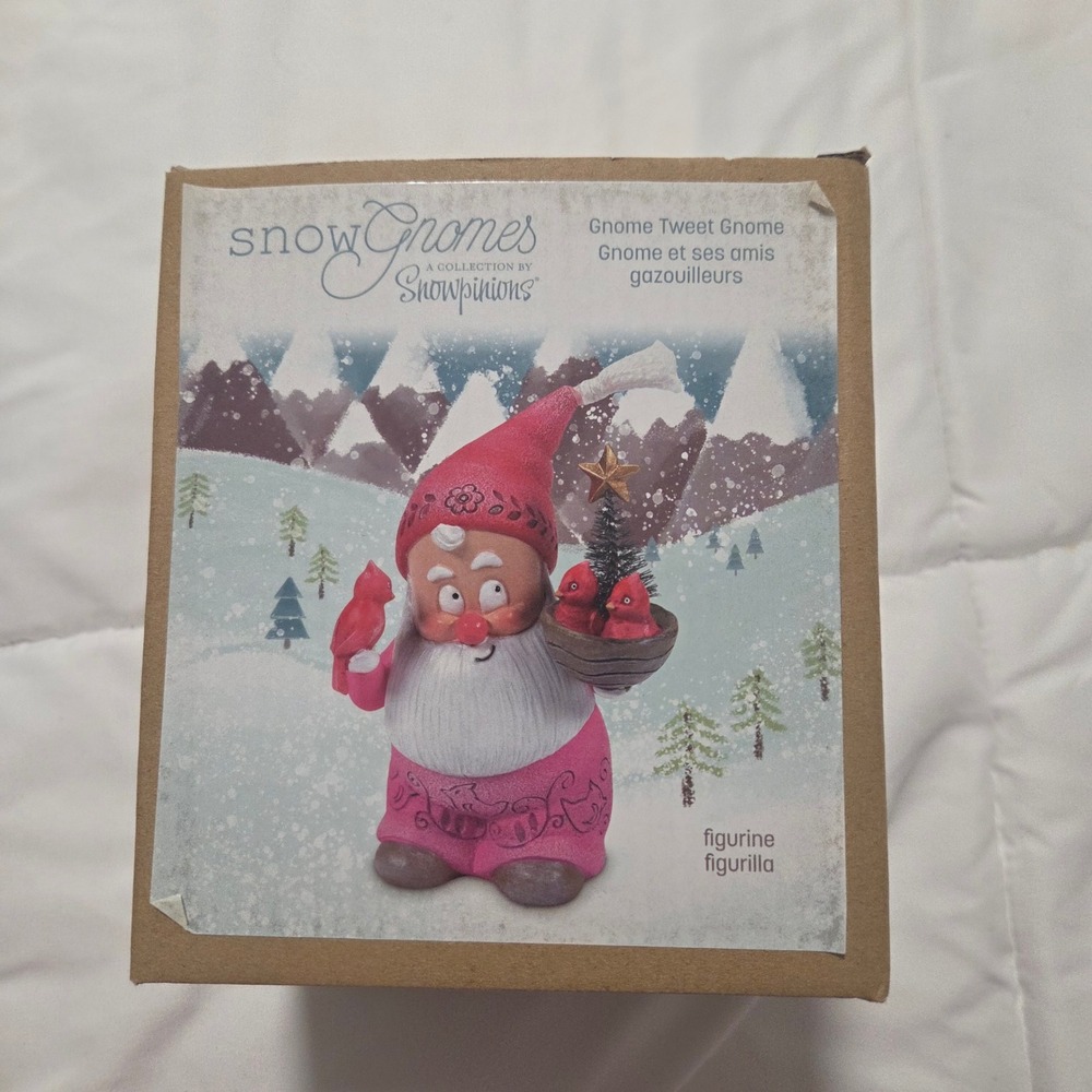 Department 56 Snowpinions Gnome Tweet Gnome Pink Figurine 6009356